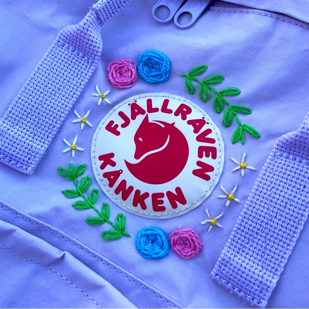 Hand Embroidered Fjallraven Kanken
